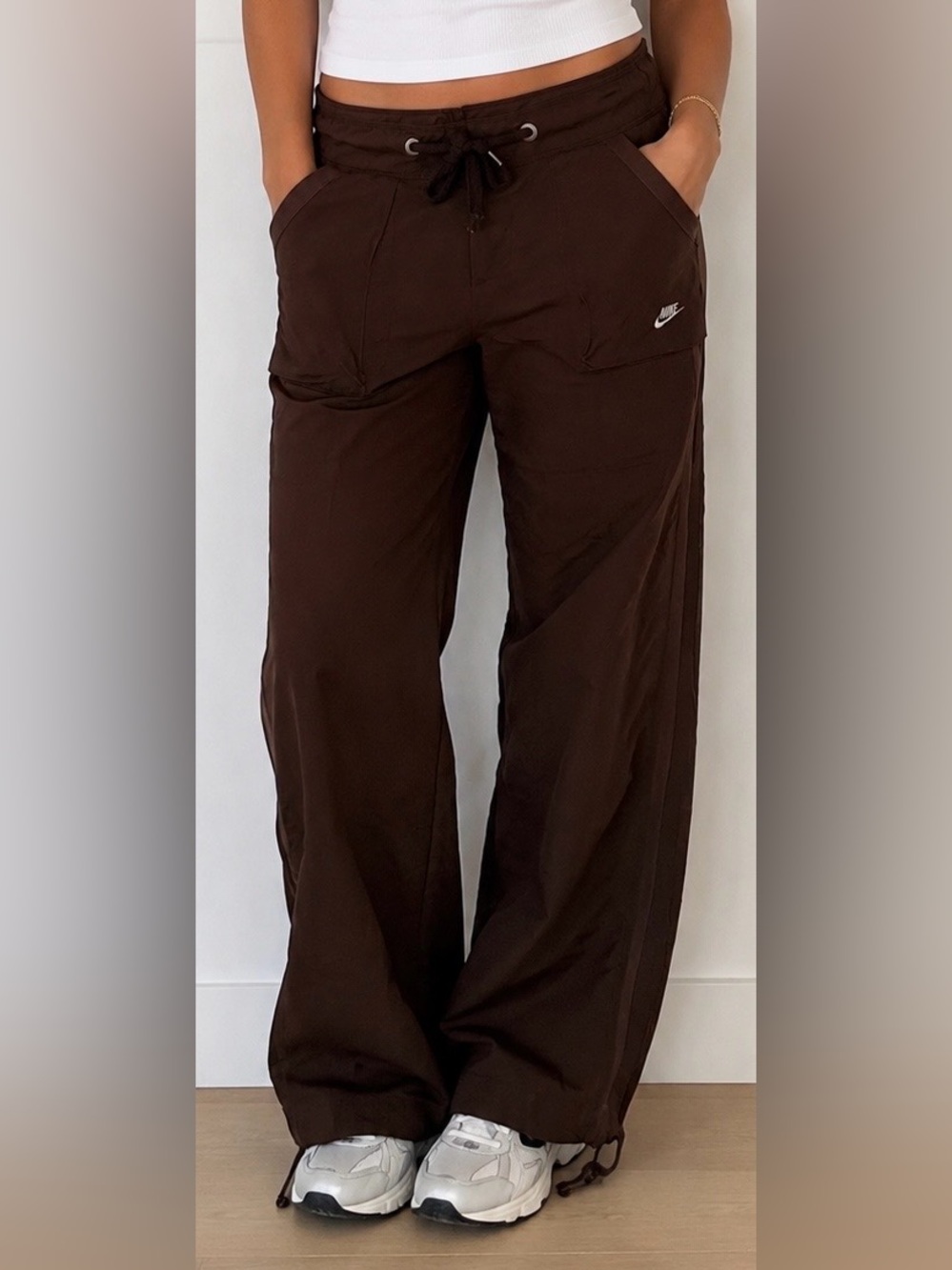 Nike Brown Low Rise Straight Leg Pants